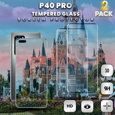Produktbild von 2-Pack Huawei P40 Pro Displayschutzfolie - Gehärtetes Glas 9H - Super Qualität 3D