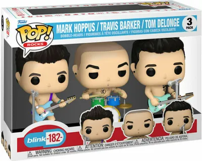 Image de FUNKO POP ! - Music - Blink 182 Mark Hoppus Travis Barker Tom Delonge #3er Pack