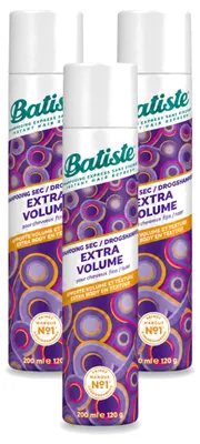 Produktbild von 3 x Batiste Extra Volume Trockenshampoo - 200 ml - Vorteilspackung - 3 Stücke