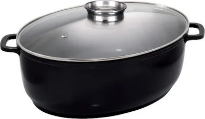 Produktbild von Ovale auflaufform aus aluminiumguss 43cm schwarz Baumalu 382931