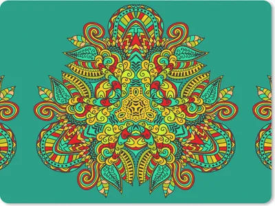 Produktbild von MuchoWow® Mauspad Mousepad Muster - Locken - Folklore 23x19 cm - Mousepads - Maus Mat - Pad - Mausunterlage - Schreibtischunterlage - Mauspad