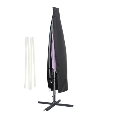 Obrázek produktu pro Fiqops 265cm ochranný kryt slunečníku kryt slunečníku，černý