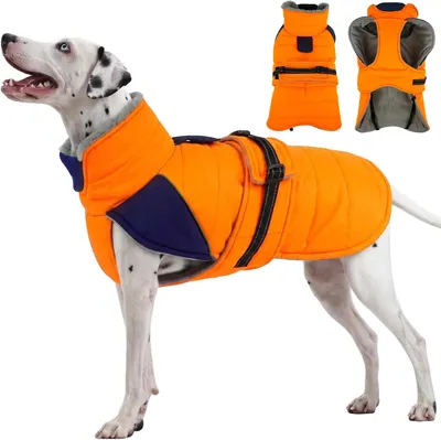 Produktbild von Hundemantel für große Hunde, wasserdicht, Fleecefutter, für Winter