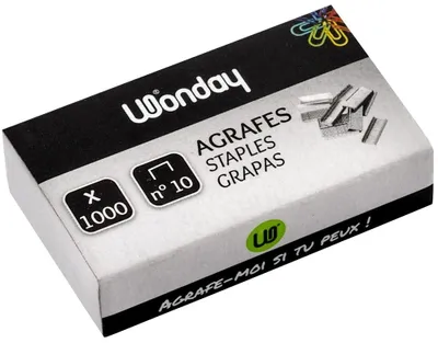 Image de WONDAY, agrafeuses n° 10, galvanisées, boîte de 1000 pièces