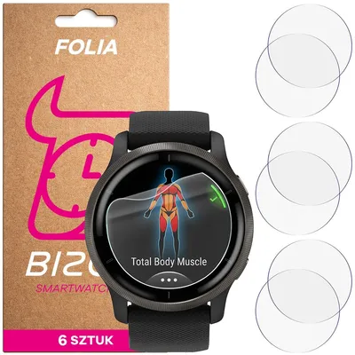 Produktbild von 6x Schutzfolie für den Bildschirm für Garmin Venu 2, Bizon Watch HydroFlex