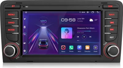 Produktbild von Einbau-Navigationsgerä 7''Andriod 15 Carplay Autoradio Für AUDI A3 S3 8P 2003-2013 GPS Navi WIFI BT FM RDS DSP SWC 4Kern 2DIN Mirror Link Andriod Auto