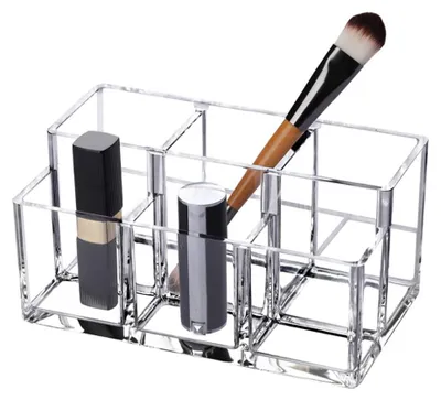Immagine prodotto di Organizzatore per trucchi con 6 scomparti - Contenitore in acrilico per cosmetici, ideale per la casa e l'ufficio
