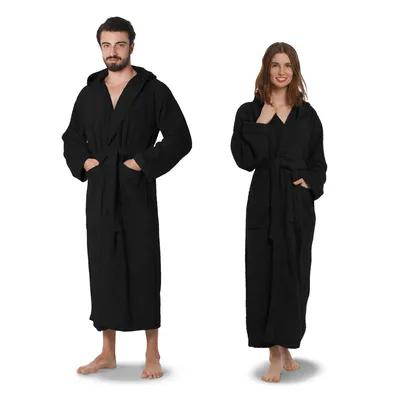 Produktbild von OAHOO Uni Bademantel Extra Lang Black-XL