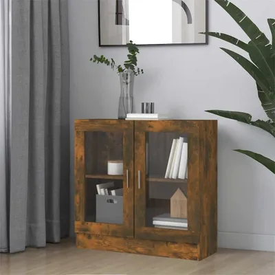 Produktbild von Holzvitrine mit 2 Glastüren