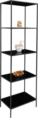 Produktbild von Bücherregal >Vita< in Schwarz, Melamin - 51x170x36cm (BxHxT)
