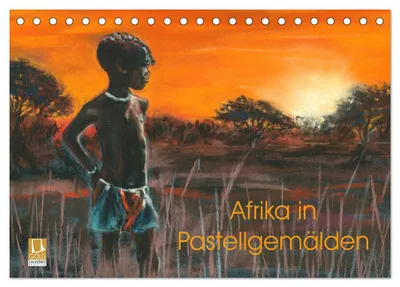 Produktbild von Afrika in Pastellgemälden (Tischkalender 2027 DIN A5 quer), CALVENDO Monatskalender