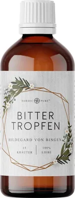 Produktbild von Nordic Pure Bittertropfen – 15 Kräuter nach Hildegard von Bingen