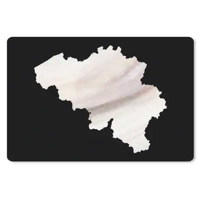 Produktbild von MuchoWow® Schreibtischunterlage Karte - Belgien - Weiß 60x40 cm - XXL Mauspad - Großes Mauspad