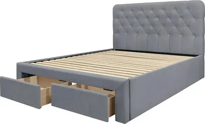 Zdjęcie produktu dla Łóżko tapicerowane MARISOL 160x200 szare
