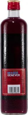 A bottle of Bessen Genever on a white background.