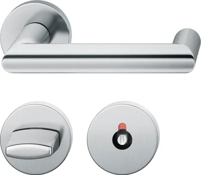 Produktbild von FSB Objekt Drückergarnitur 72 1016 AGL auf Rosette WC, Edelstahl matt