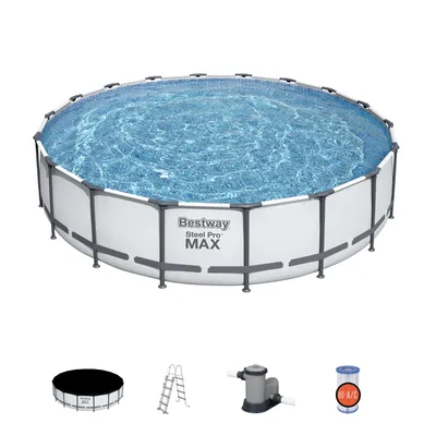 Obrázek produktu pro Bazén Bestway® Steel Pro MAX, 56462, kartušová filtrace, žebřík, plachta, 549x122 cm