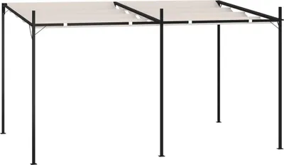 Productafbeelding van Paviljoen met uitschuifbaar dak, afmetingen 400x300x233 cm, kleur crème