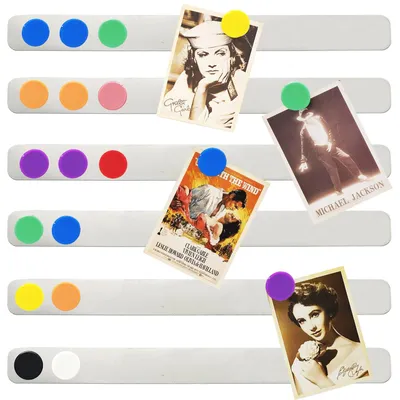 Produktbild von Magnetische Memotafel, selbstklebender Magnetstreifen, magnetische Pinnwand, magnetische Wandplatte, Magnettafel für die Küche, kleine magnetische Edelstahltafeln mit 10 starken Magneten für Fotos und Dokumente, 6 Stück