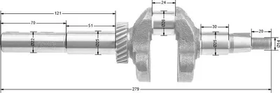 Obrázek produktu pro Klikový hřídel Loncin LC1P65FE ORIGINÁLNÍ DÍL 130290441-0001