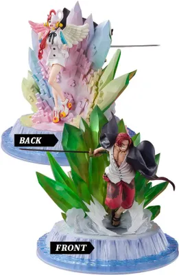 Imagen del producto de Bandai Tamashii Nations, figura FiguartsZERO de PVC de la película One Piece Film: Red (Escena de batalla adicional), Shanks y Uta, 24 cm