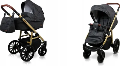 Obrázok produktu pre BabyLux® Aspero | Kočík 2v1 Set | Black Flex | Kombinovaný kočík | Set kočíkov | Detský kočík