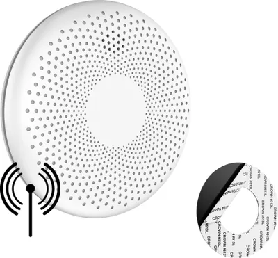 Produktbild von SAVS CS11R Vernetzbarer kombinierter Rauch und CO Melder – 10 Jahre Batterie – Extra dünnes Design – Kein LED-Licht – Montage ohne Bohren