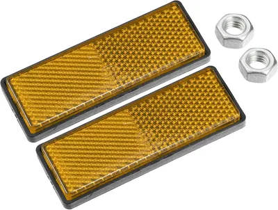 Obrázok produktu pre Reflexné nálepky ABSOPRO, kryt zadného vrecka, žlté, s skrutkami, 2 kusy