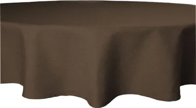Produktbild von Tischdecke rund 160 cm braun Leinenoptik Lotuseffekt Tischwäsche Wasserabweisend
