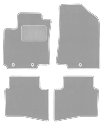Produktbild von Fußmatten Automatten Velours Grau für Hyundai i20 II 2014- Set 4-tlg
