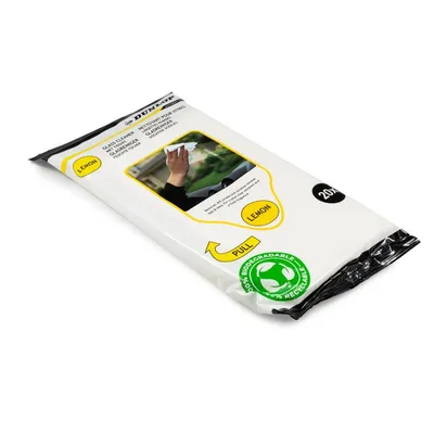 Produktbild von Dunlop Feuchttücher mit Zitronenduft für die Glasreinigung