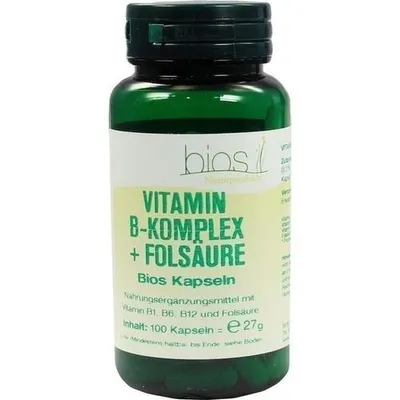 Obrázok produktu pre Komplex vitamínov B + kyselina listová Bios Capsules 100 kapsúl