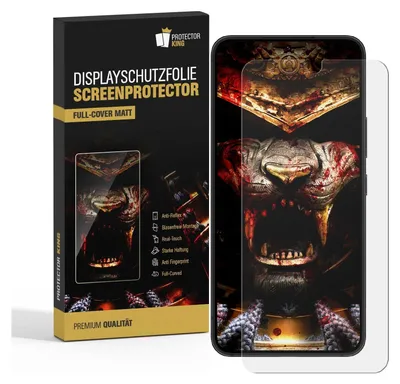 A product box and a screen protector are displayed.