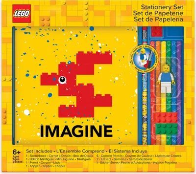 Obrázek produktu pro LEGO - Sada psacích potřeb (13 kusů) Tužky Kreslící podložka Gumy