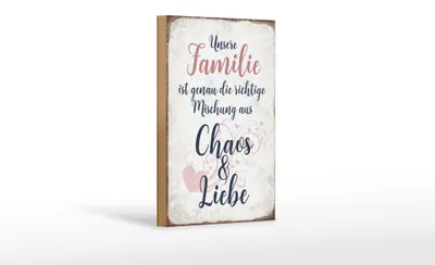 Produktbild von Holzschild Spruch 12x18cm unsere Familie Schild