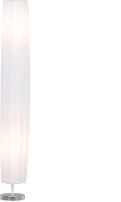 Produktbild von HOMCOM Stehleuchte Stehlampe Standlampe Standleuchte E27, Edelstahl+Polyester, Weiß, Φ15x120cm