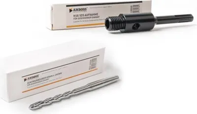 Produktbild von Set SDS Plus Aufnahme + Bohrer für Amboss Dosensenker