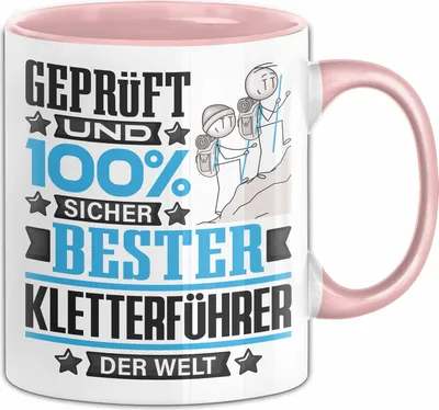 Produktbild von Kletterführer Geschenk Lustiger Spruch für Kletterführer Geschenkidee Bester Kletterführer Der Welt (Rosa)
