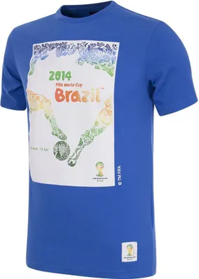 Productafbeelding van COPA Football - Brazil, Wereldbeker 2014, Poster T-shirt - Blauw