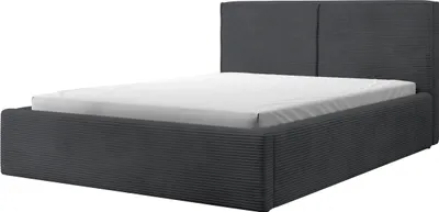 Produktbild von Selsey Doppelbett Farese - Bett mit Polsterrahmen, Cordbezug 180 cm, dunkelgrau