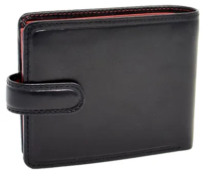 Produktbild von DR436 Herren Premium Leder Zweifarbige Geldbörse schwarz, Schwarz, S, Klassisch