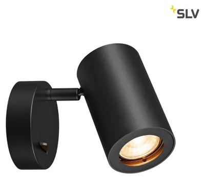 Produktbild von SLV 1000729 ENOLA_B Wandleuchte QPAR51 mit Schalter schwarz max. 50W
