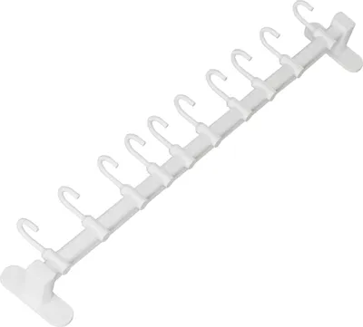 Obrázek produktu pro Nástěnný držák na nádobí Rail Rack Easy Sliding Space Hliníková kuchyňská kolejnice s háčky na nádobí Lžíce 10 Háček 60cm/23.62in