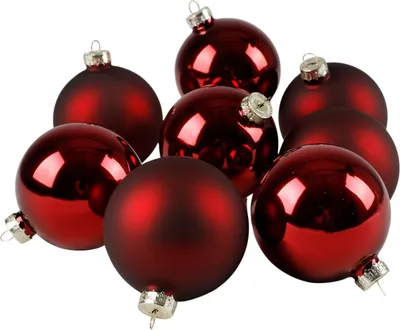 Image de Boules d'arbre de Noël, set de 12 boules rouges, décoration d'arbre de Noël, 3 cm, décoration de Noël