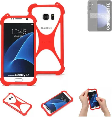 Produktbild von K-S-Trade Handy-Hülle kompatibel mit Samsung Galaxy S23 FE Schutz-Hülle Bumper Silikon Schutz Hülle Cover Case Silikoncase Silikonbumper TPU
