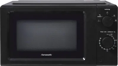 Produktbild von HANSEATIC Mikrowelle HM19B1M, 700 W, Auftaufunktion, 5 Leistungsstufen, leichte Delle, vielseitig einsetzbar.