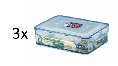 Produktbild von Lock & Lock 3er Set Multifunktionsbox 3,9 Liter mit Ablaufgitter Frischhaltebox HPL834 x 3