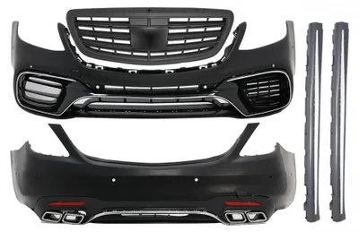 Produktbild von Bodykit für Mercedes S-Klasse W222 13-08.20 Stoßstange S63-Look Kühlergrill Mattschwarz.