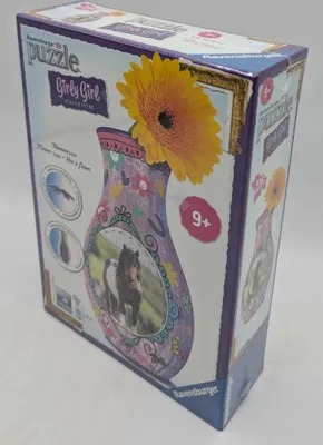 Produktbild von 216 Teile Ravensburger 3D Puzzle Girly Girl Edition Blumenvase Pferde 12052