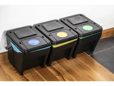 Obrázek produktu pro Stohovatelný odpadkový koš ECOSORTER na tříděný odpad 4x25l 16396